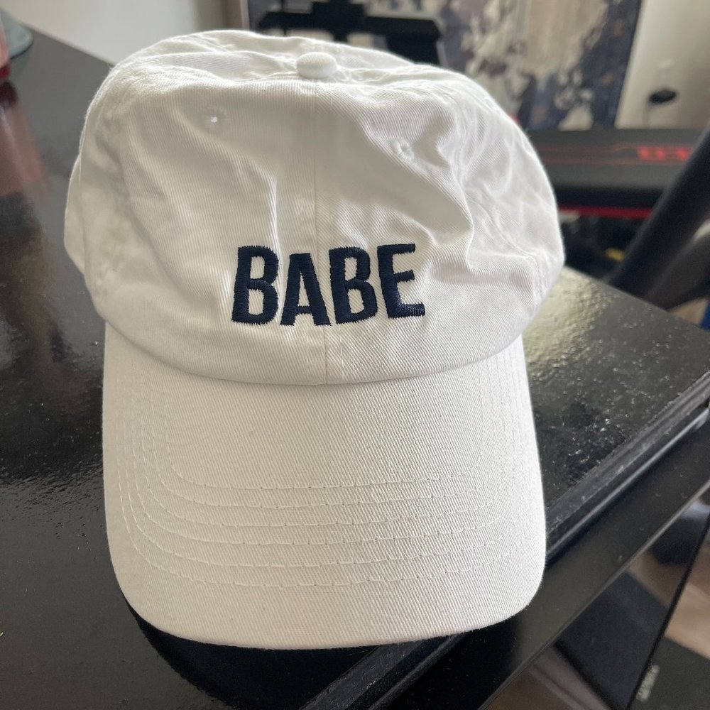 Babe Rose Adjustable White Hat - NEW